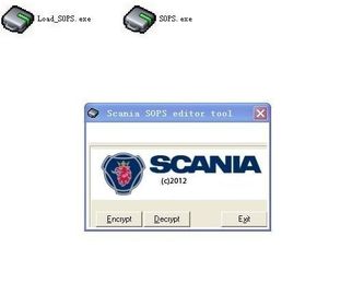 Scania SOP Editor Narzędzie Scania VCI 2 SOP Encryptor Plik / deszyfrującego Dzięki modyfikacji parametrów