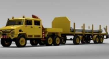 136 KW Transport Semi Trailer Pipeline Repair Konserwacja pojazdu Podziemny rurociąg